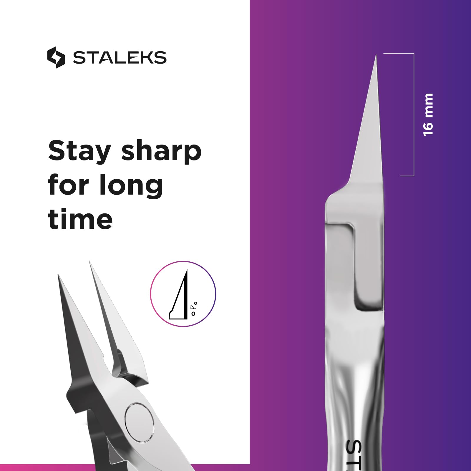 Staleks PRO Set for Ingrown Toenail Care – EXPERT 61 16 mm Nippers + EXPERT 20 Type 1 Double-Ended Curette – Professional Tools for Pedicure - Image 6
