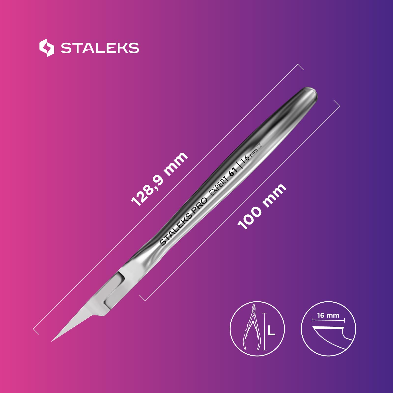 Staleks PRO Set for Ingrown Toenail Care – EXPERT 61 16 mm Nippers + EXPERT 20 Type 1 Double-Ended Curette – Professional Tools for Pedicure - Image 8